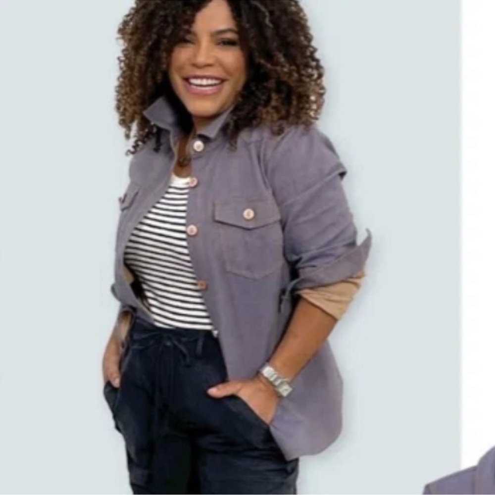 Cabi Workshop Jacket 4299 Button Front Denim -Lar… - image 3